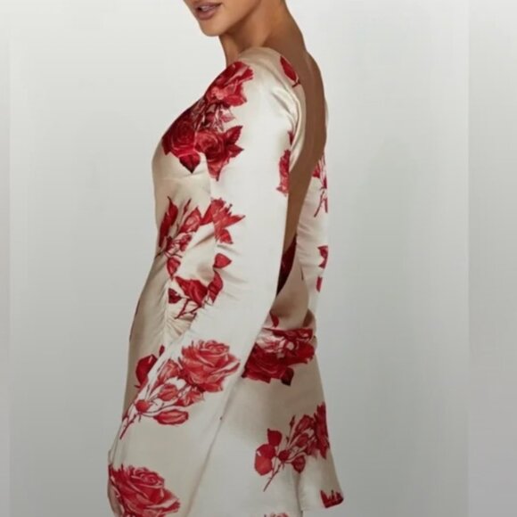 Meshki Red Floral Long Sleeve Dress - Picture 3 of 6